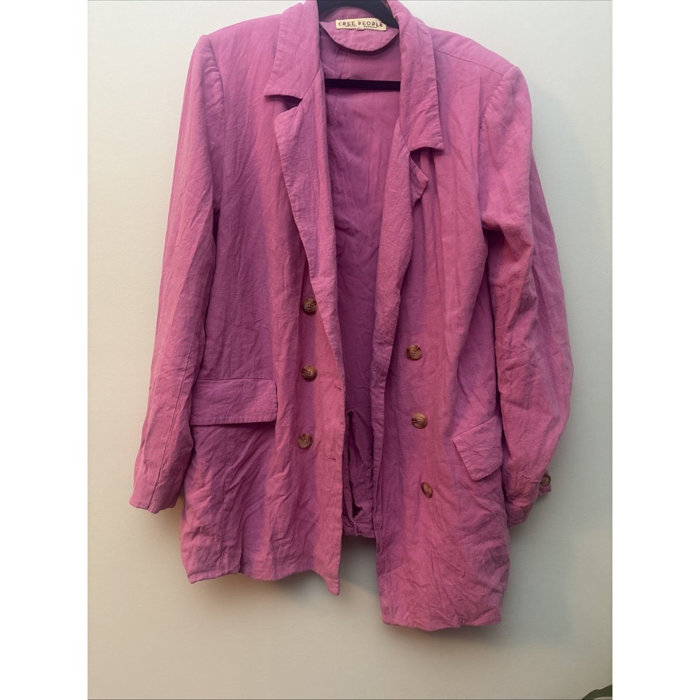 FREE PEOPLE Sz  XL OLIVIA BLAZER IN PINK - Picture 3 of 7